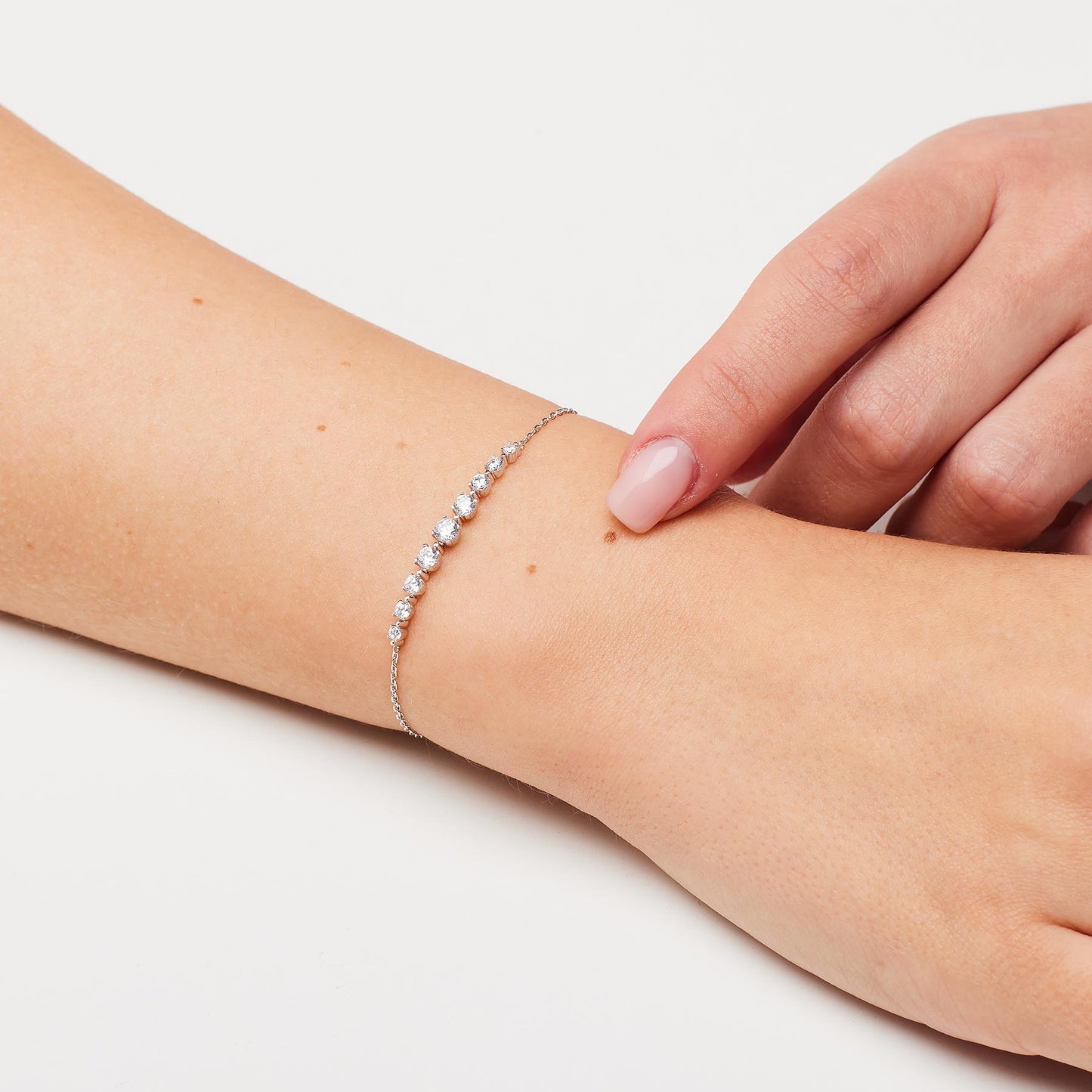 Bracciale Brosway Fancy Argento Centrale Cubik Zirconia Decrescente