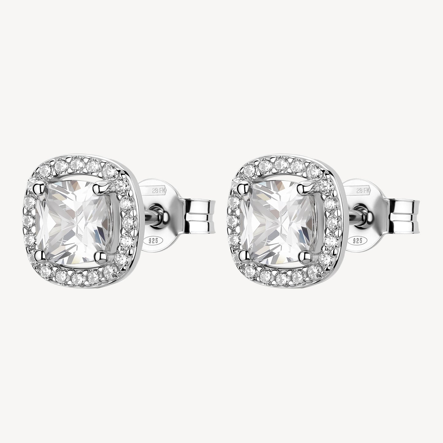 Orecchini a Lobo Brosway Fancy Argento Cubic Zirconia Contornato