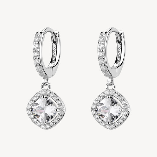 Orecchini Boccolette con Pendente Brosway Fancy Argento Cubic Zirconia Contornato