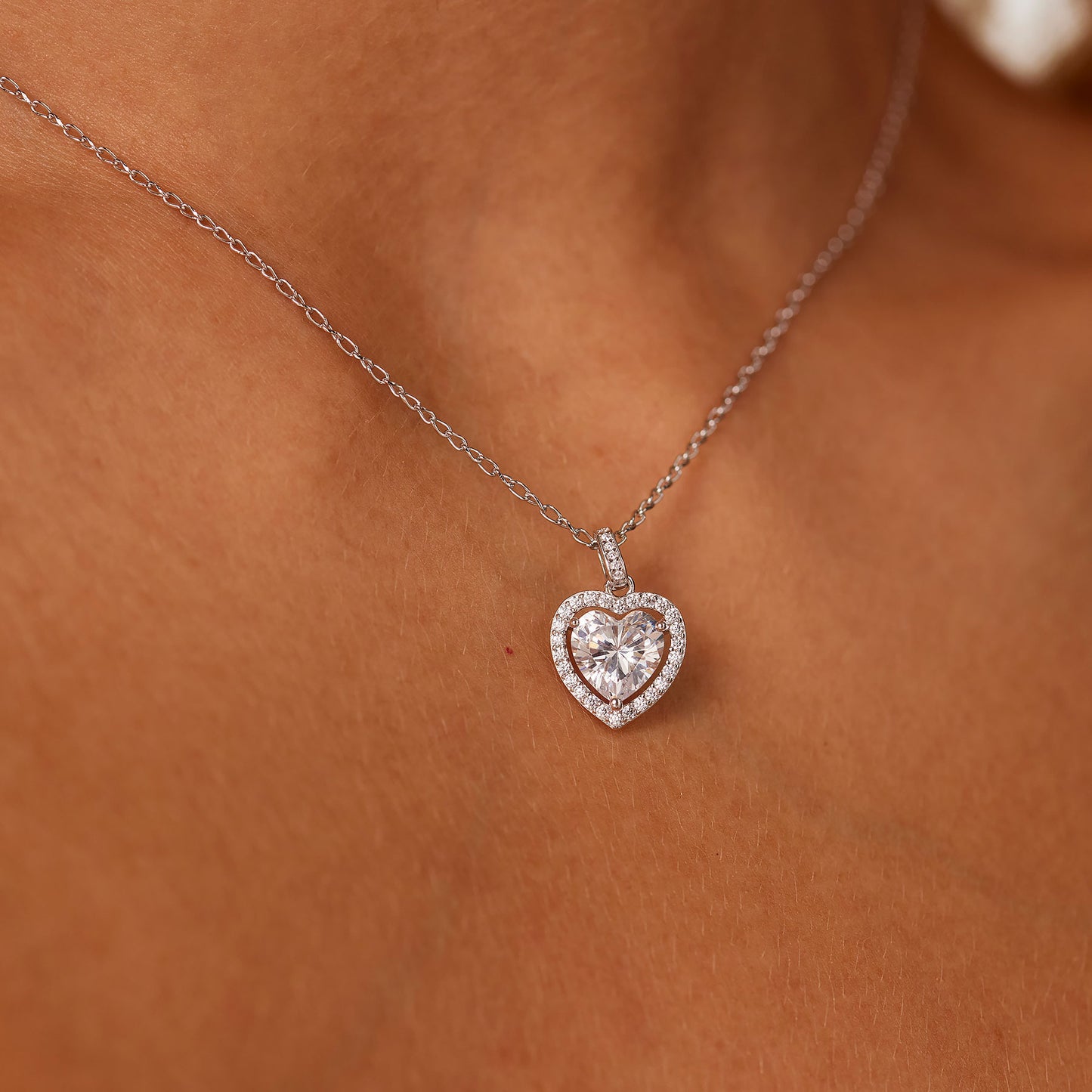 Charm Brosway Fancy Argento Cuore Cubic Zirconia Contornato