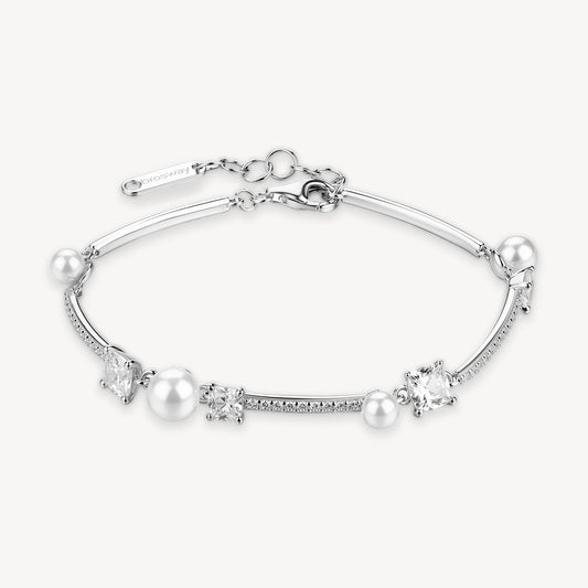 Bracciale Semirigido Brosway Fancy Argento Cubic Zirconia e Perle