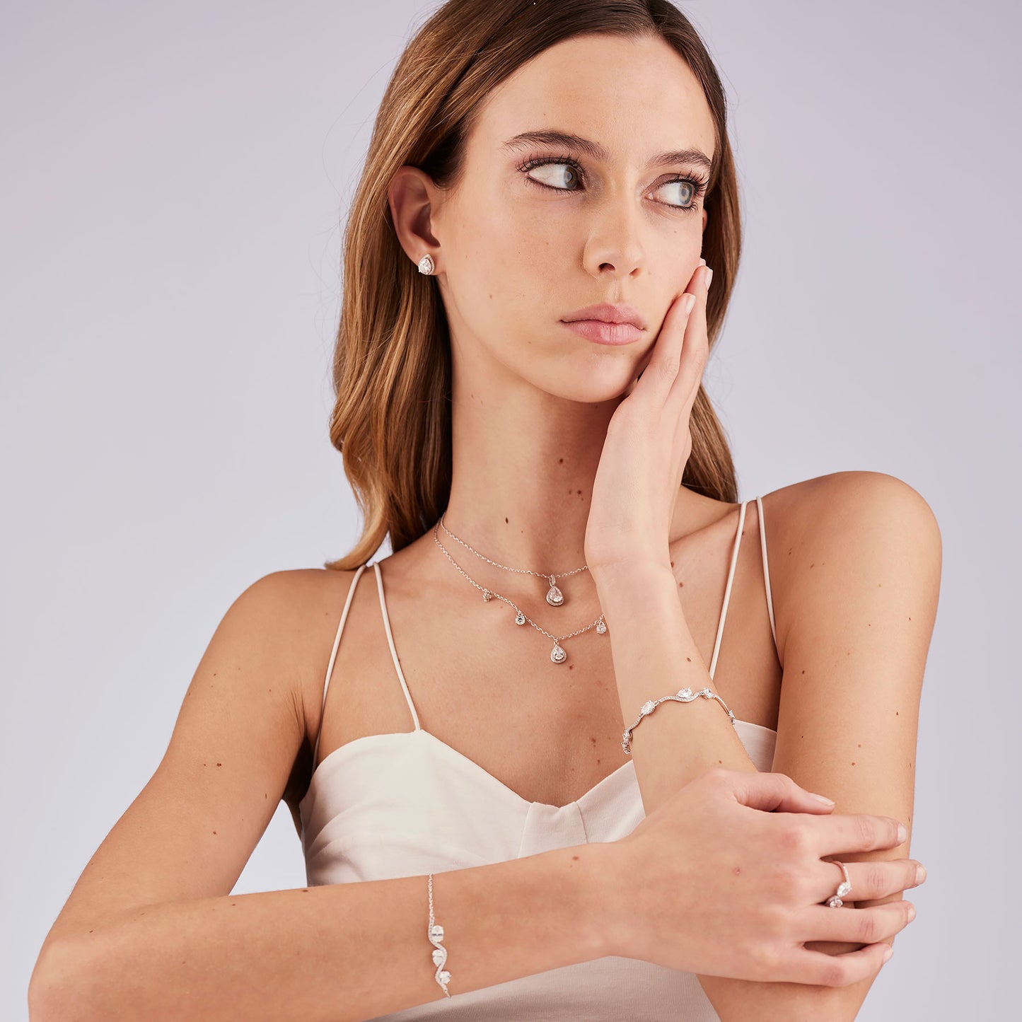Bracciale Barretta Brosway Fancy Argento Centrale Ondulato Cubic Zirconia