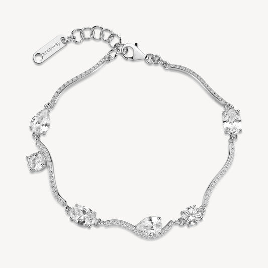Bracciale Semirigido Brosway Fancy Argento Ondulato Cubic Zirconia