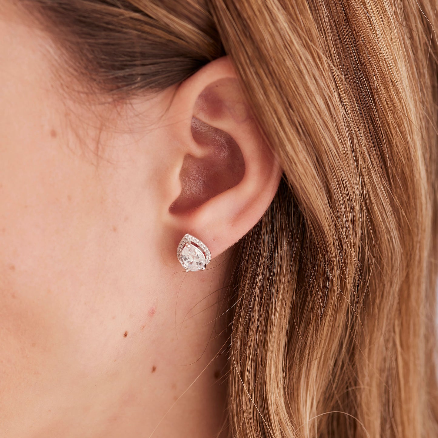 Orecchini a Lobo Brosway Fancy Cubic Zirconia Goccia Contornato
