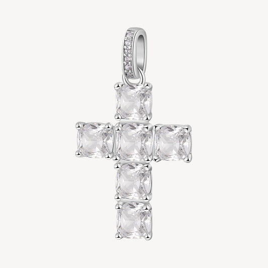 Ciondoli Brosway Infinite White Ciondolo In Argento Croce Con Zirconi