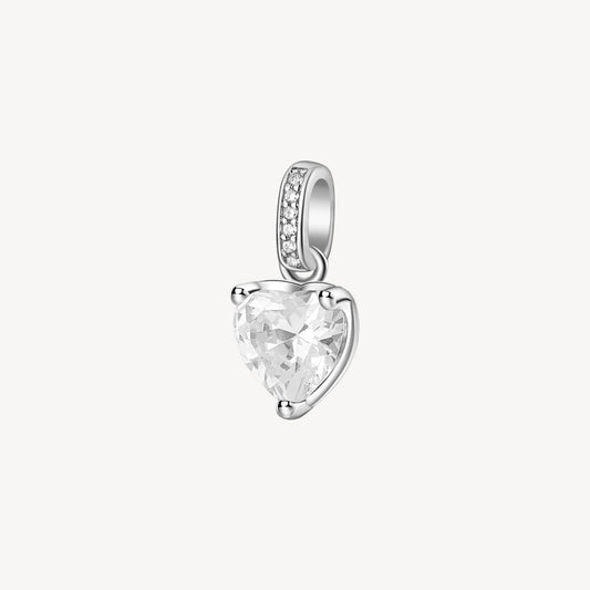 Ciondoli Brosway Infinite White Ciondolo In Argento Con Zircone Taglio Cuore