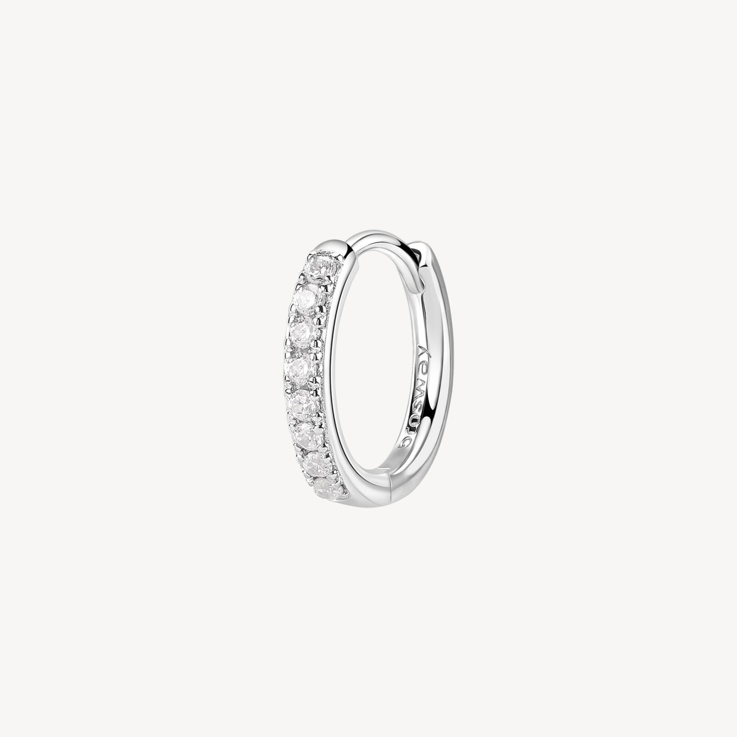 Monorecchino Brosway Infinite White In Argento Con Zirconi