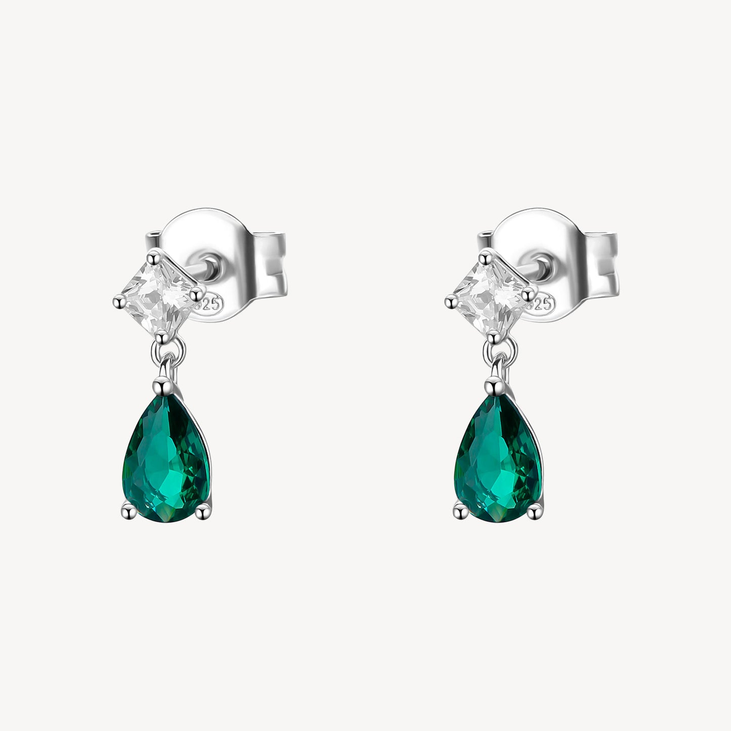 Orecchini a Lobo Brosway Fancy Argento Cubic Zirconia Verde