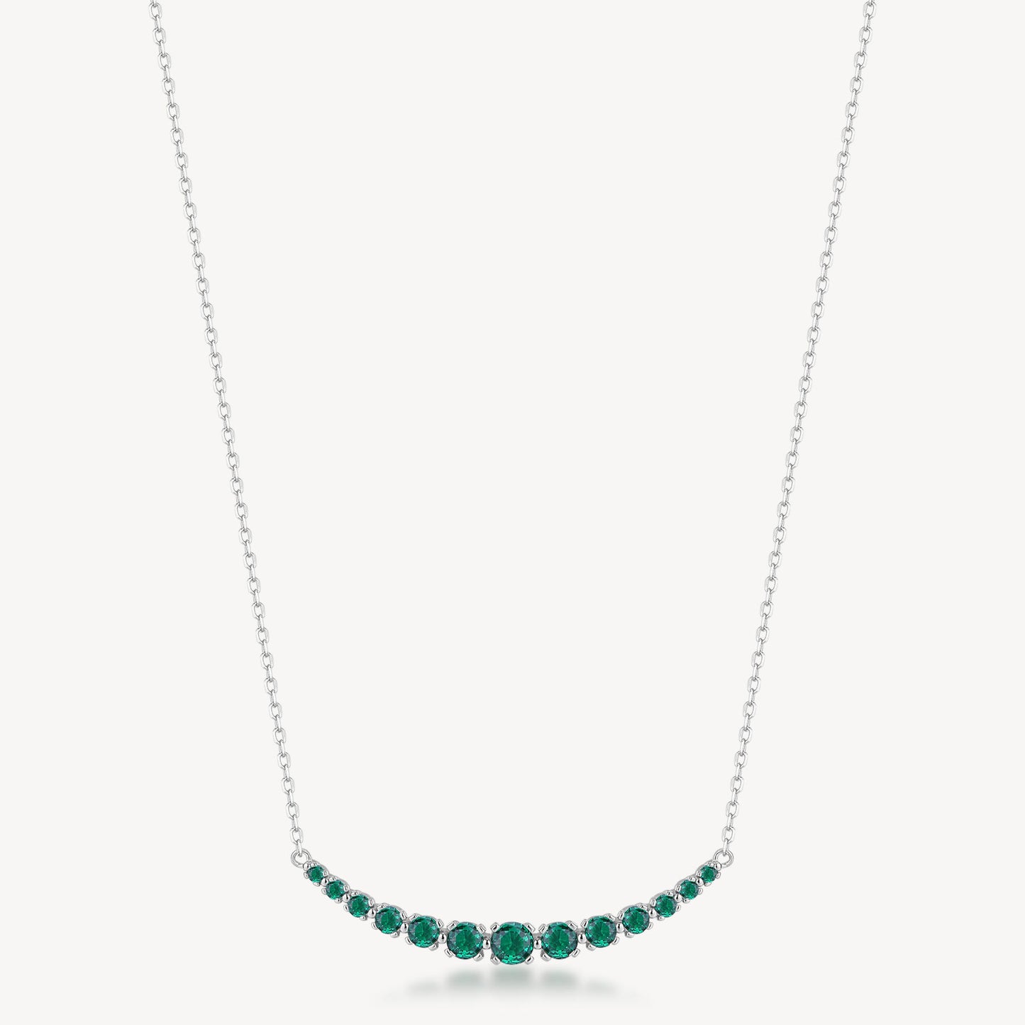 Collana Brosway Fancy Life Green Argento Centrale Cubic Zirconia Decrescente Verde