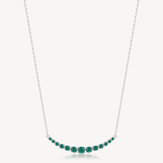 Collana Brosway Fancy Life Green Argento Centrale Cubic Zirconia Decrescente Verde