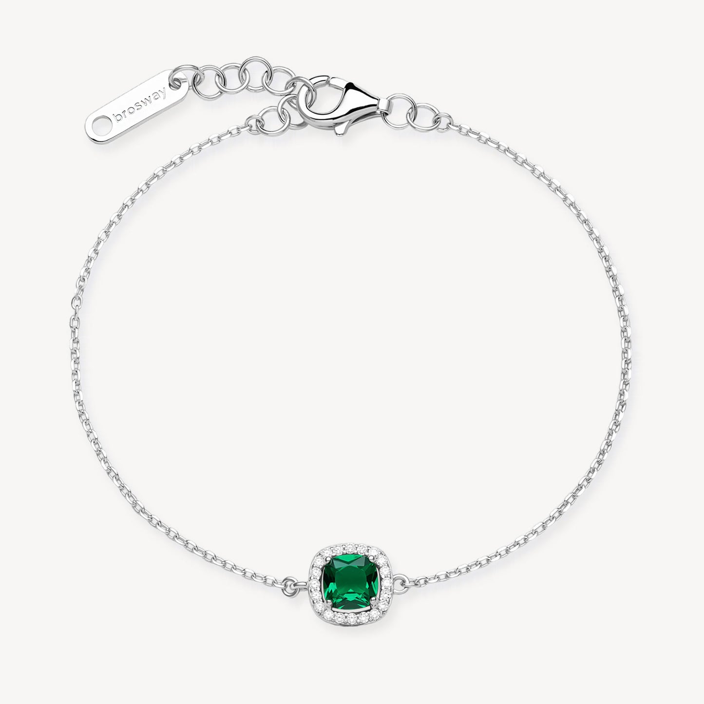 Bracciale Brosway Fancy Argento Cubik Zirconia Emerald Contornato
