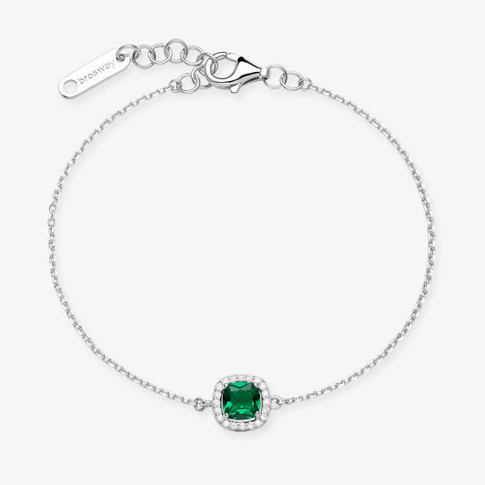 Bracciale Brosway Fancy Argento Cubik Zirconia Emerald Contornato