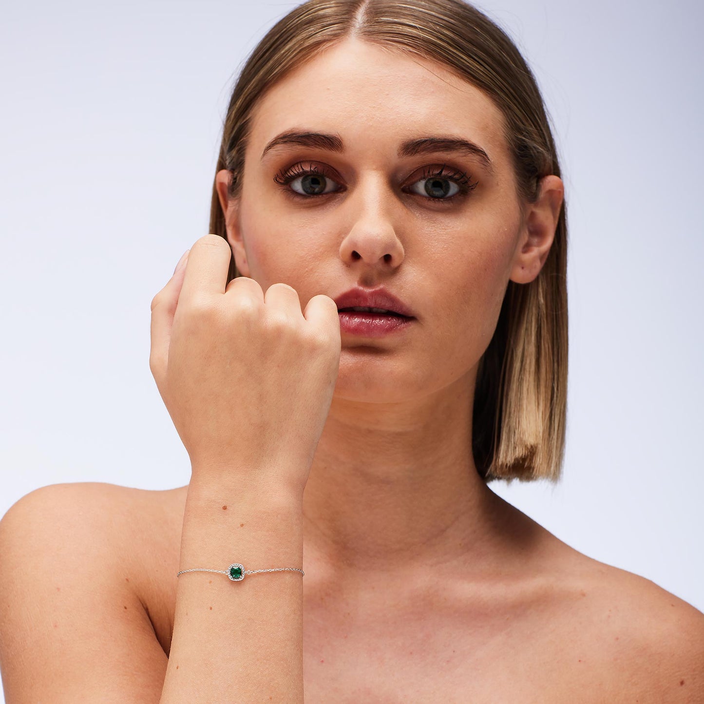 Bracciale Brosway Fancy Argento Cubik Zirconia Emerald Contornato
