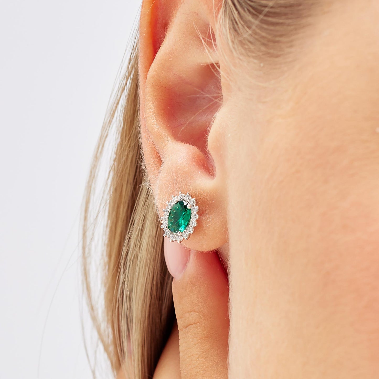 Orecchini Brosway Life Green In Argento Con Zircone Verde