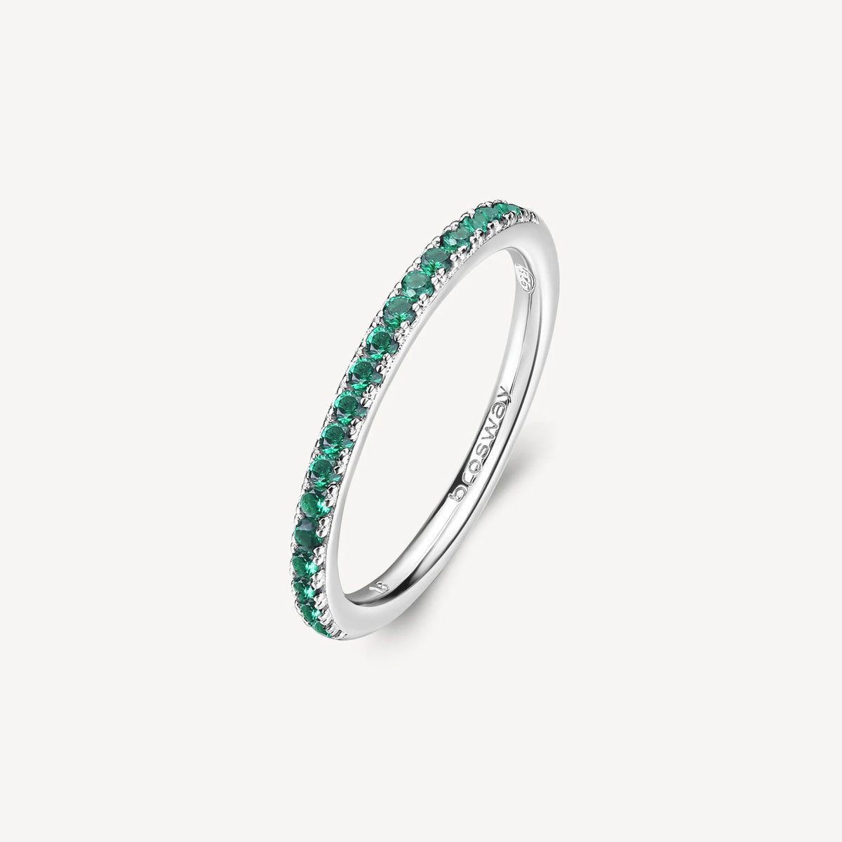 Anello Veretta Brosway Life Green Argento Con Zirconi Verdi - Misura 10