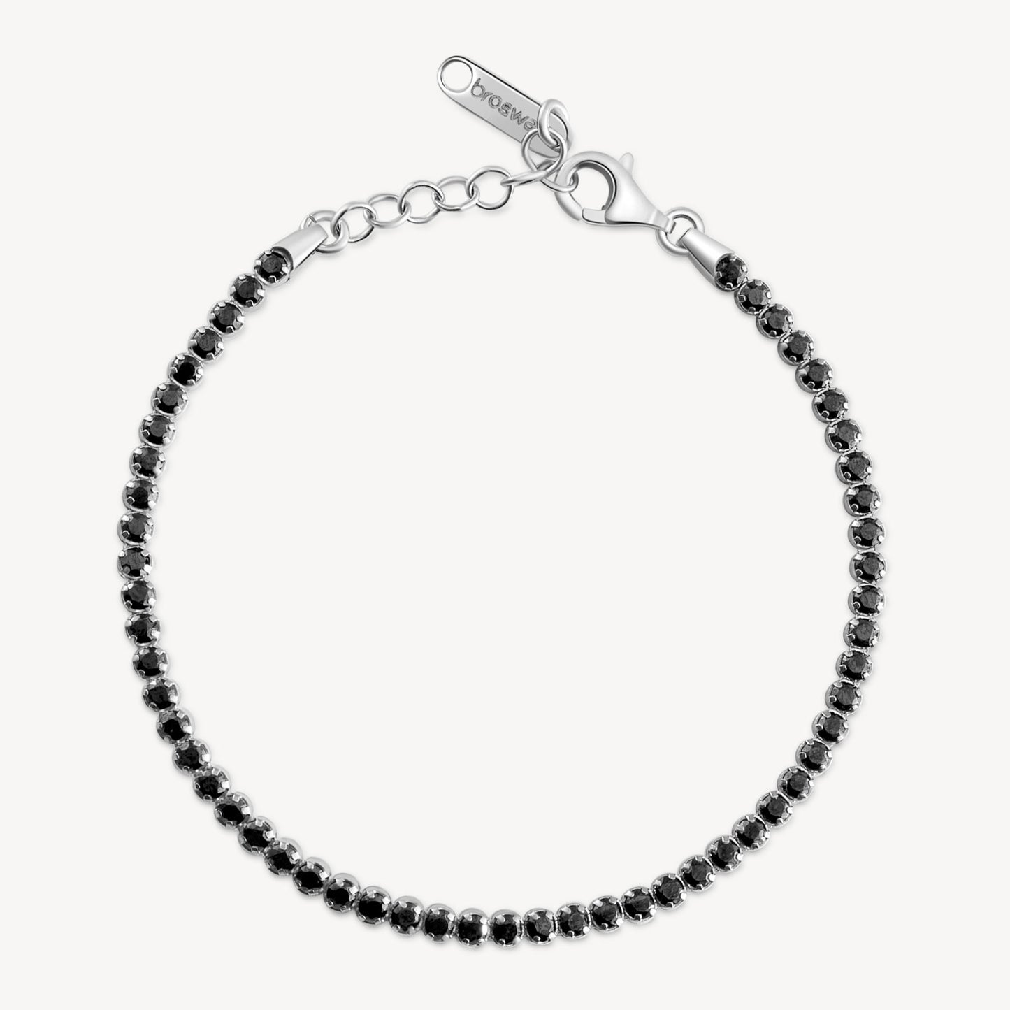 Bracciale Brosway Mystery Black Tennis In Argento Con Zirconi Neri