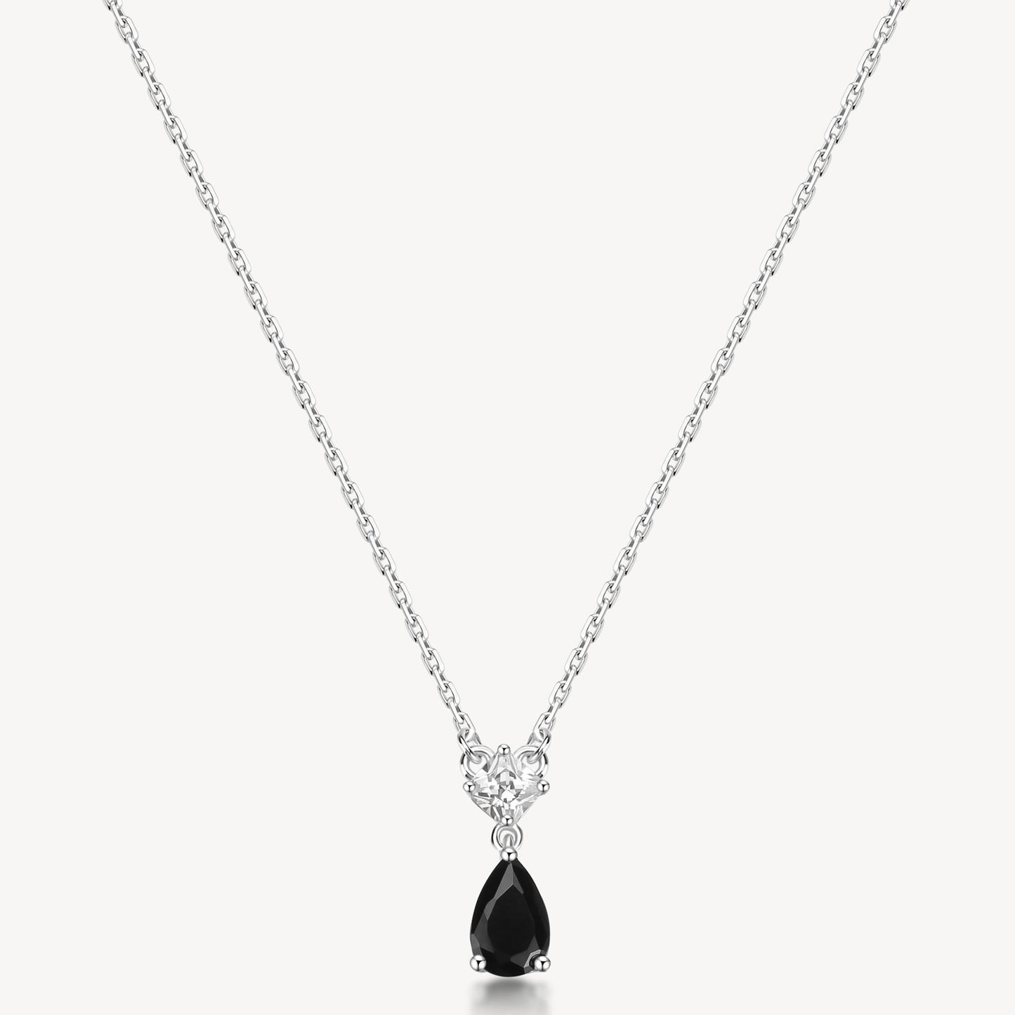 Collana Brosway Fancy In Argento Maglia Catena Con Pendente Square Cubic Zirconia Cubic Zirconia A Goccia Nero