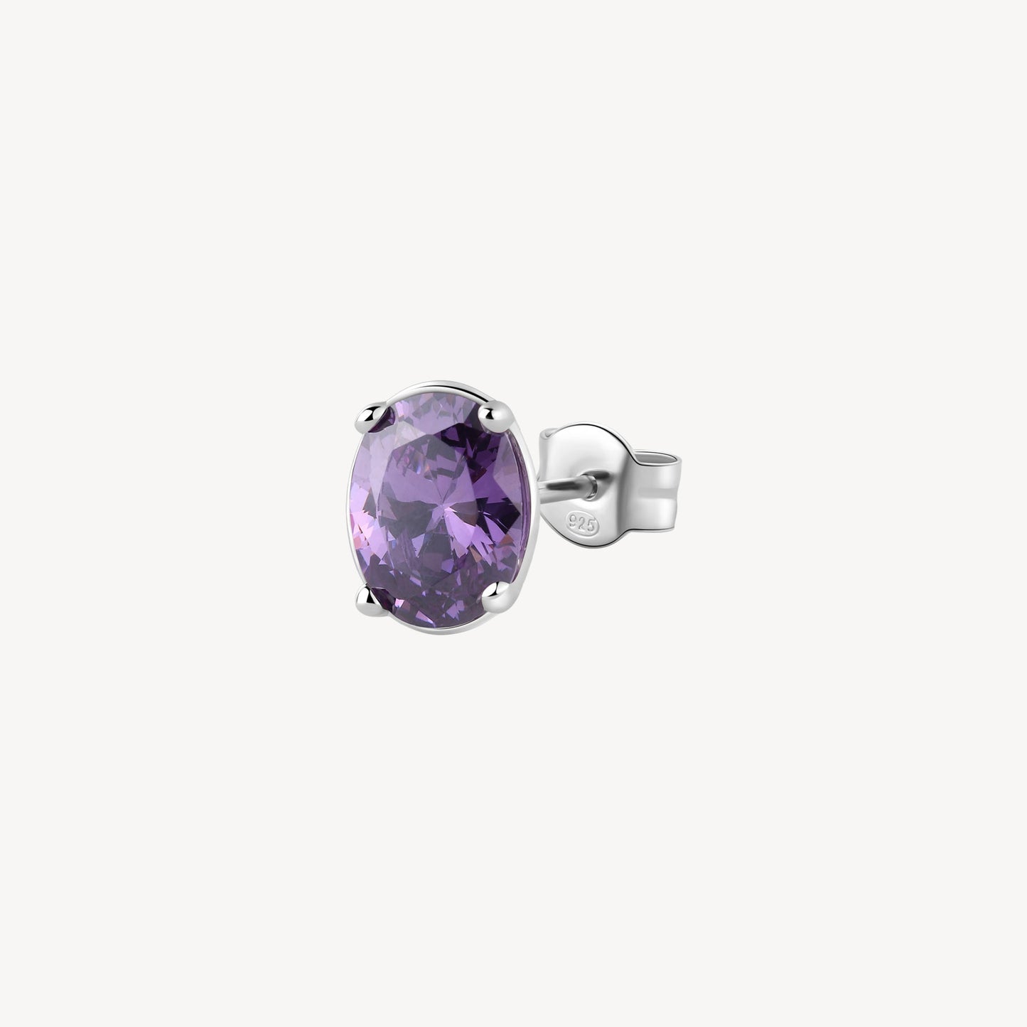 Monorecchino Brosway Magic Purple In Argento Con Zircone Viola