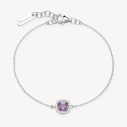 Bracciale Brosway Fancy Magic Purple Argento Centrale Cubic Zirconia Amethyst Contornato