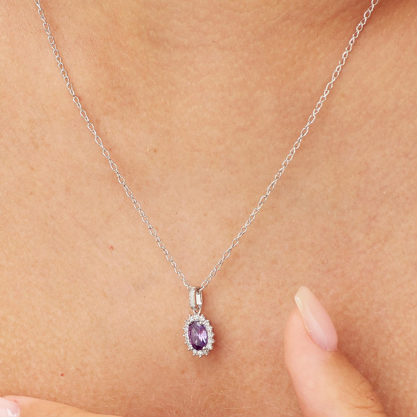 Ciondoli Brosway Magic Purple Ciondolo In Argento Con Zircone Viola