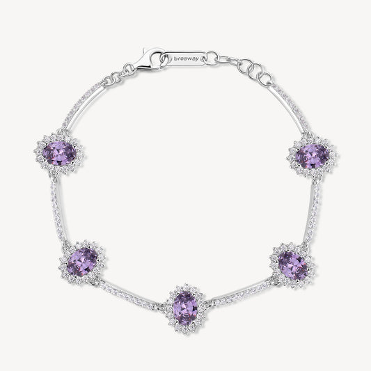Bracciale Brosway Magic Purple In Argento Con Zircone Viola