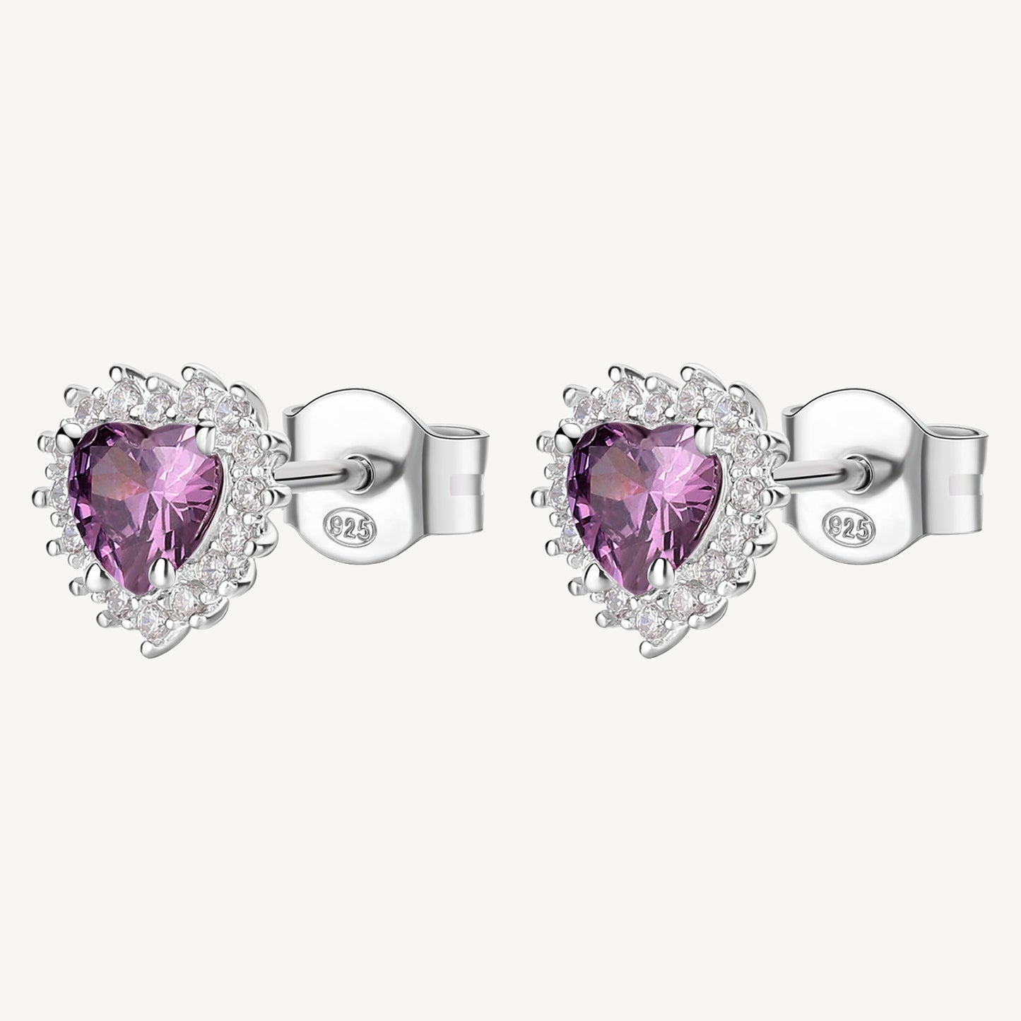 Orecchini Brosway Fancy Lobo In Argento Modello Kate Cuore Cubic Zirconia Viola Contornato