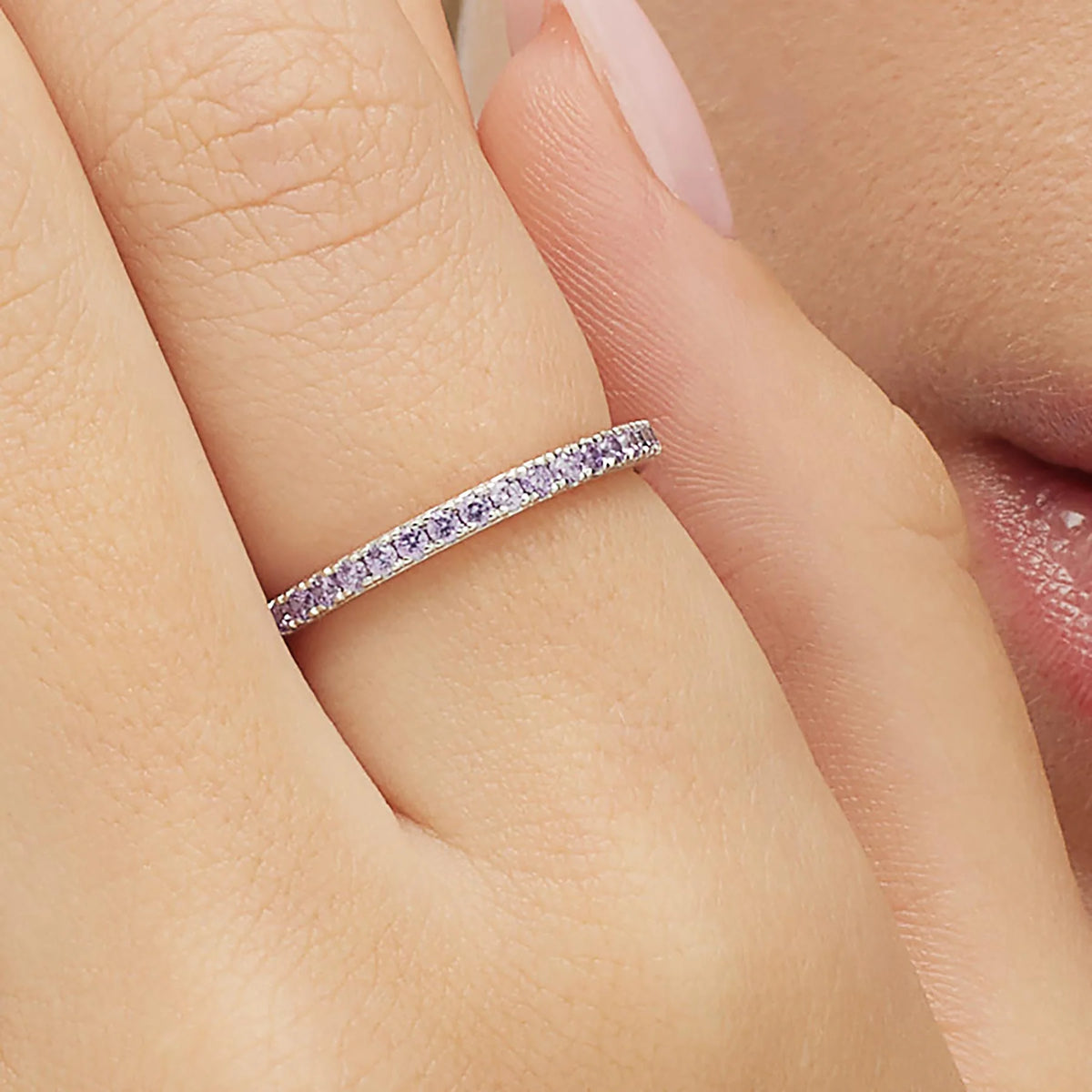 Anello Veretta Brosway Magic Purple Argento Con Zirconi Viola - Misura 18