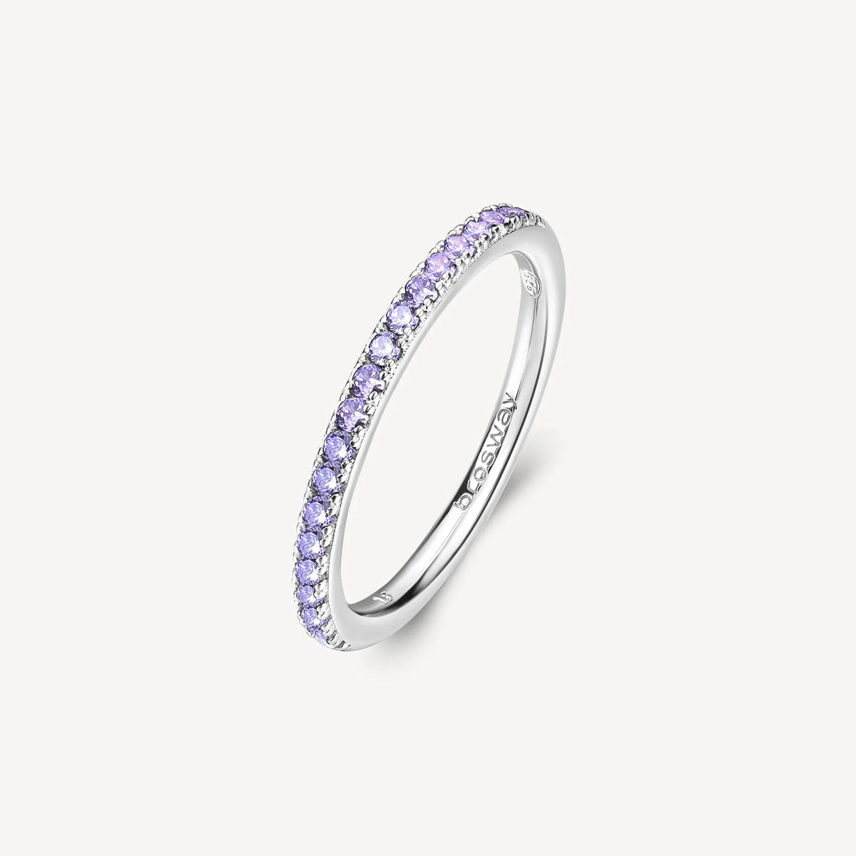 Anello Veretta Brosway Magic Purple Argento Con Zirconi Viola - Misura 16
