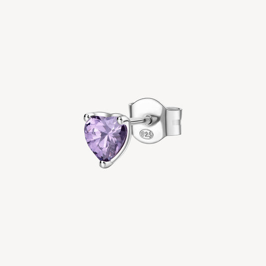 Monorecchino Brosway Magic Purple In Argento Con Zircone Viola