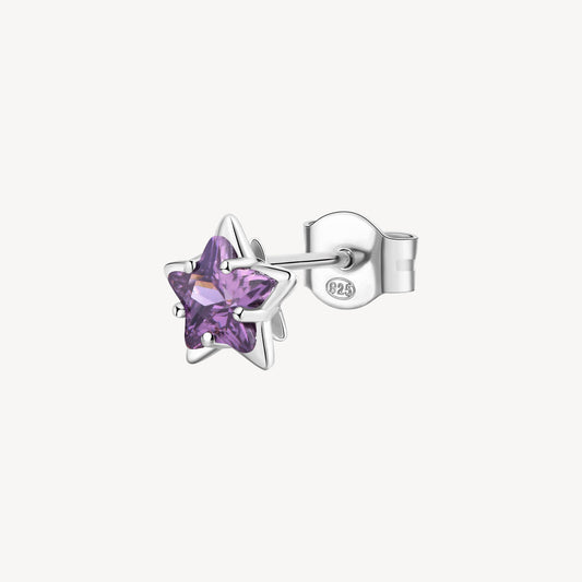 Monorecchino Brosway Magic Purple In Argento Con Zircone Viola