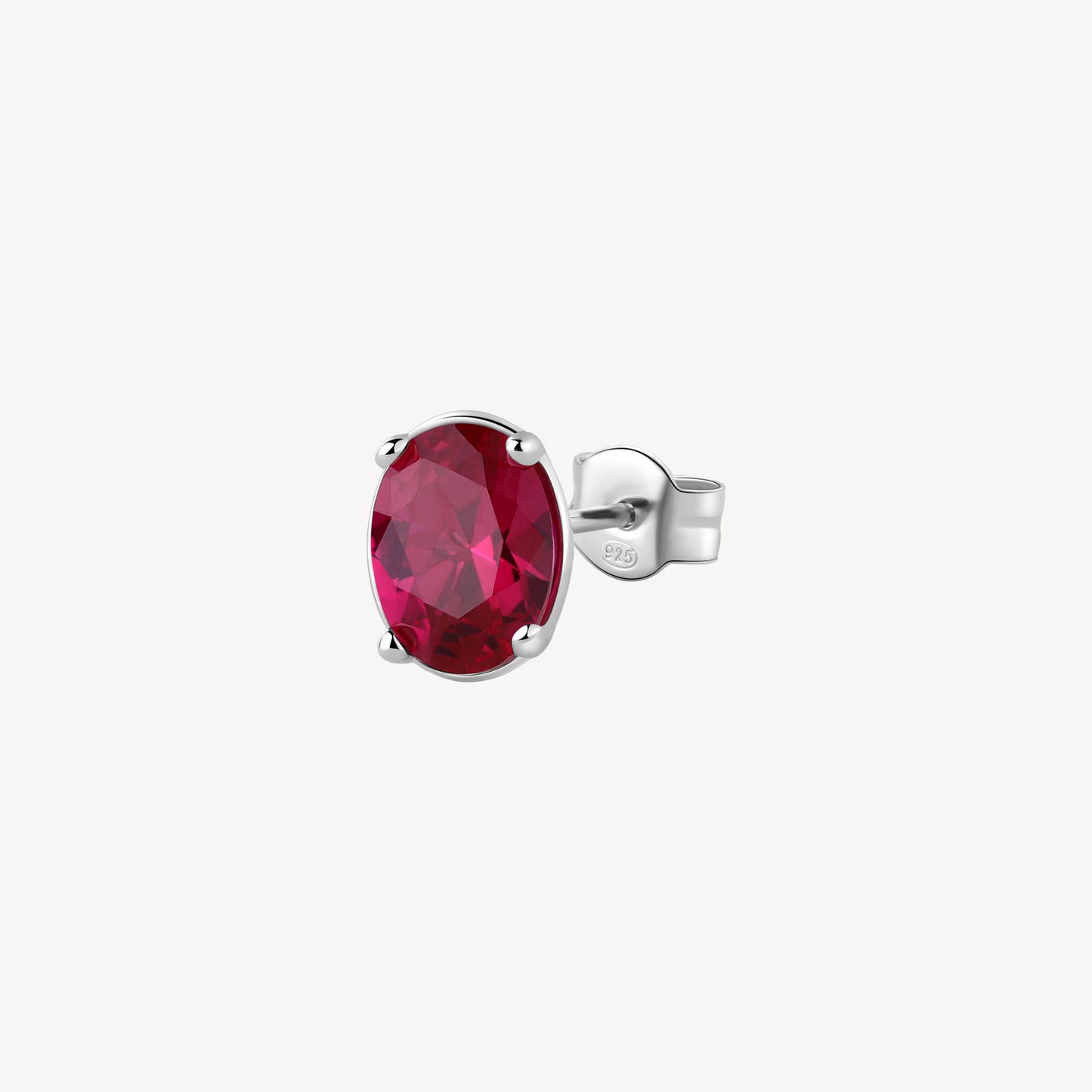 Monorecchino a Lobo Brosway Argento Cubic Zirconia Fucsia Ovale