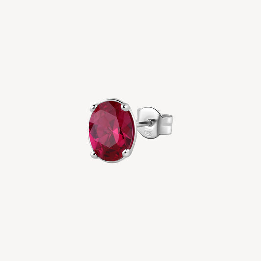 Monorecchino a Lobo Brosway Argento Cubic Zirconia Fucsia Ovale