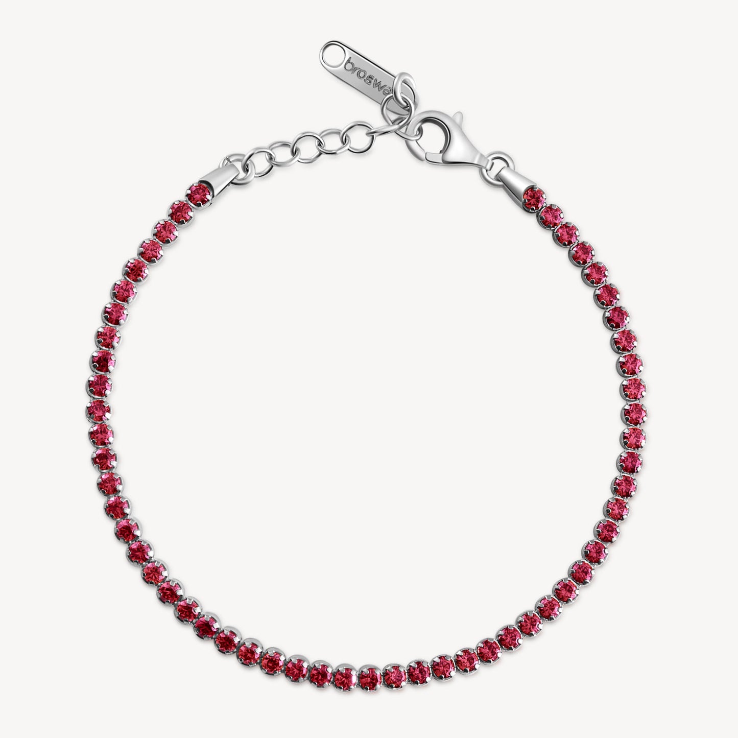 Bracciale Brosway Passion Ruby Tennis In Argento Con Zirconi Fucsia