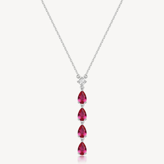 Collana Girocollo Brosway Fancy Argento Pendente Ruby