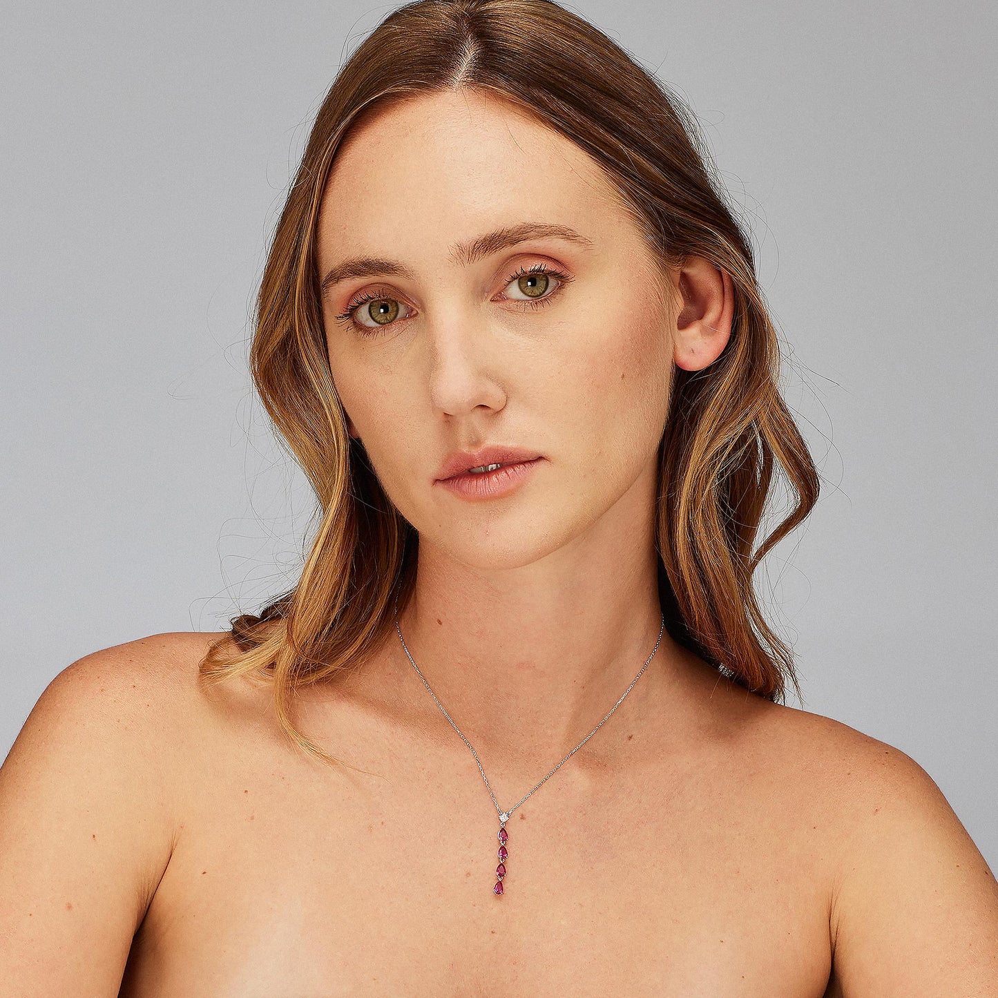 Collana Girocollo Brosway Fancy Argento Pendente Ruby