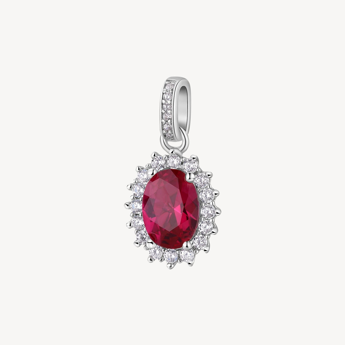 Ciondolo Brosway Passion Ruby Argento Rosetta Cubic Zirconia Ovale Contornato