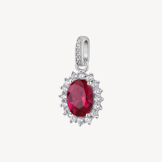 Ciondolo Brosway Passion Ruby Argento Rosetta Cubic Zirconia Ovale Contornato