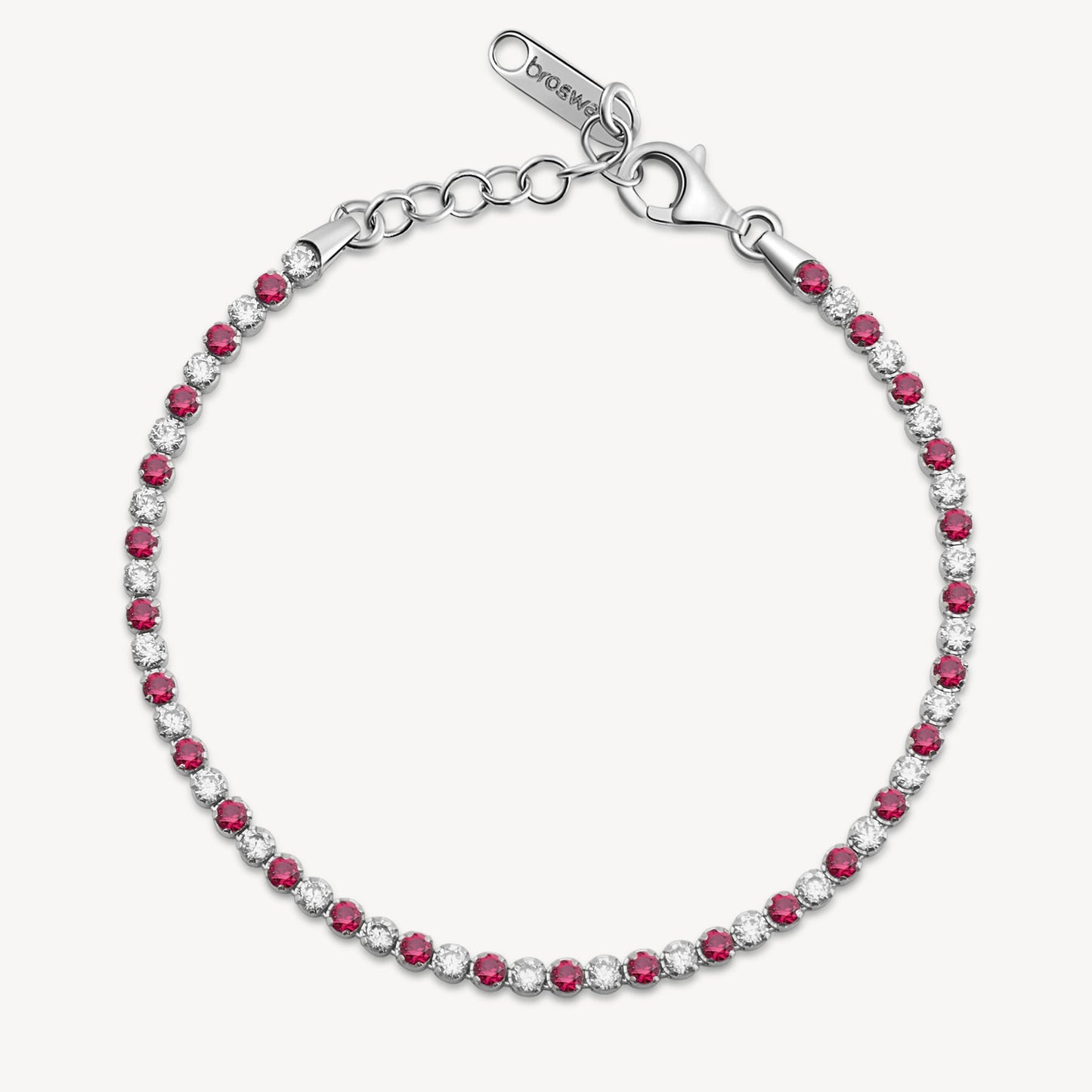 Bracciale Tennis Brosway Fancy Passion Ruby Argento Cubic Zirconia Alternati