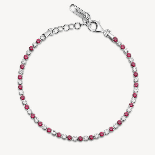 Bracciale Tennis Brosway Fancy Passion Ruby Argento Cubic Zirconia Alternati