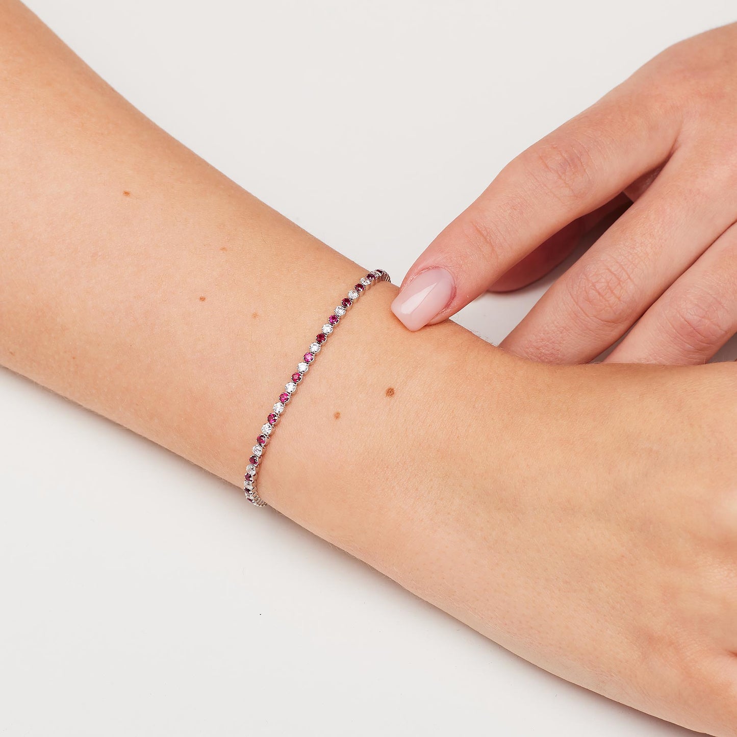 Bracciale Tennis Brosway Fancy Passion Ruby Argento Cubic Zirconia Alternati