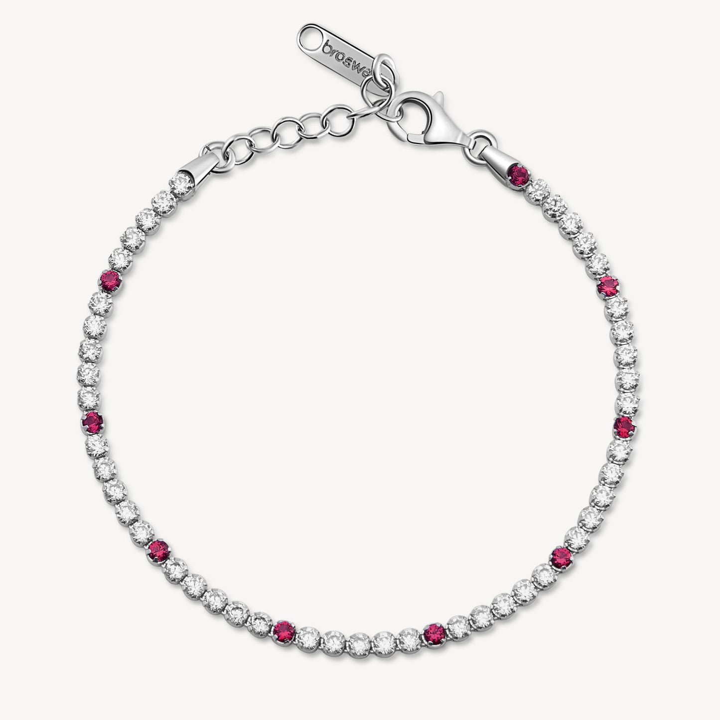 Bracciale Tennis Brosway Fancy Passion Ruby Argento Cubic Zirconia Alternati