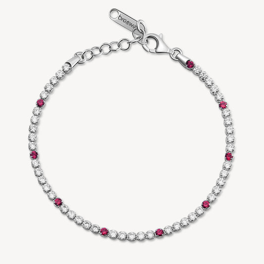 Bracciale Tennis Brosway Fancy Passion Ruby Argento Cubic Zirconia Alternati