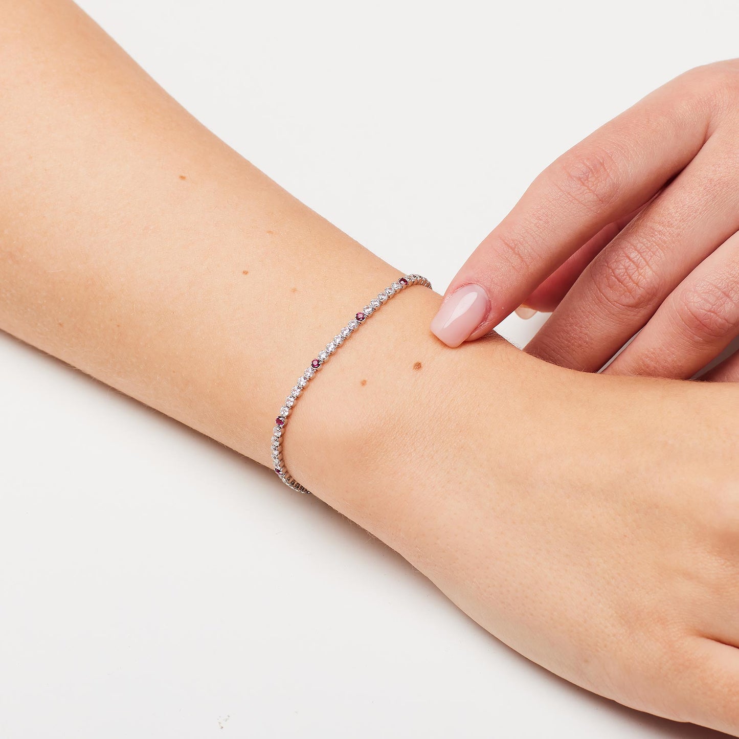Bracciale Tennis Brosway Fancy Passion Ruby Argento Cubic Zirconia Alternati