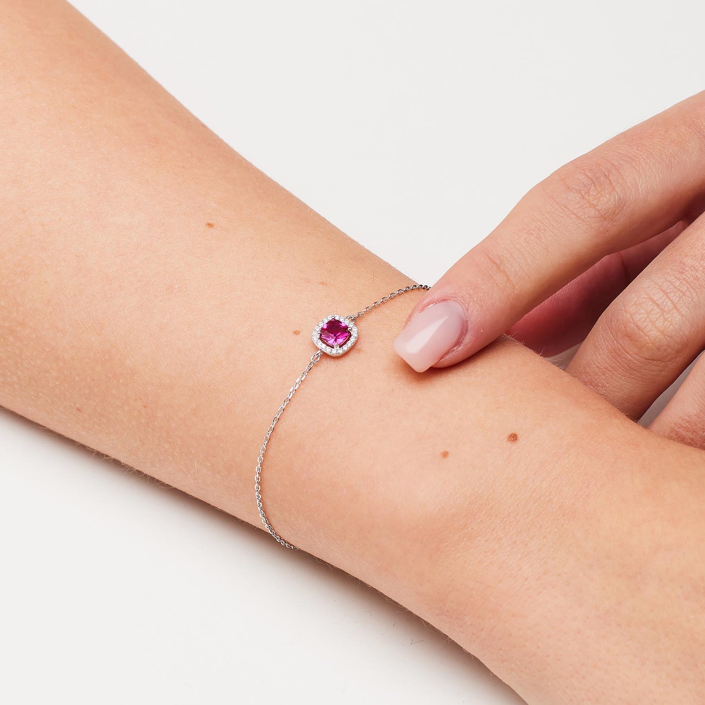 Bracciale Brosway Fancy Argento Centrale Cubic Zirconia Ruby Contornato