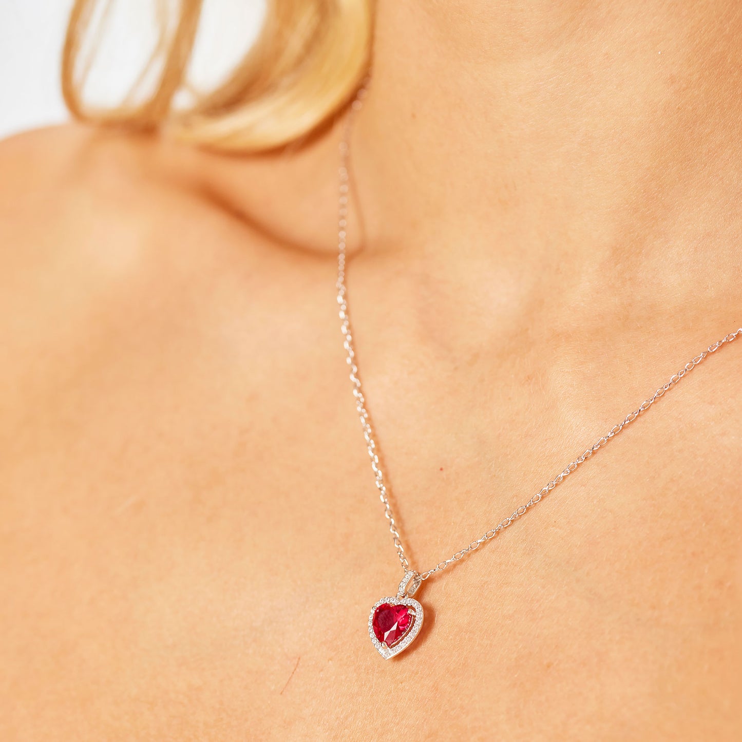 Ciondolo Brosway Fancy Passion Ruby Argento Cuore Cubic Zirconia Rosso Contornato