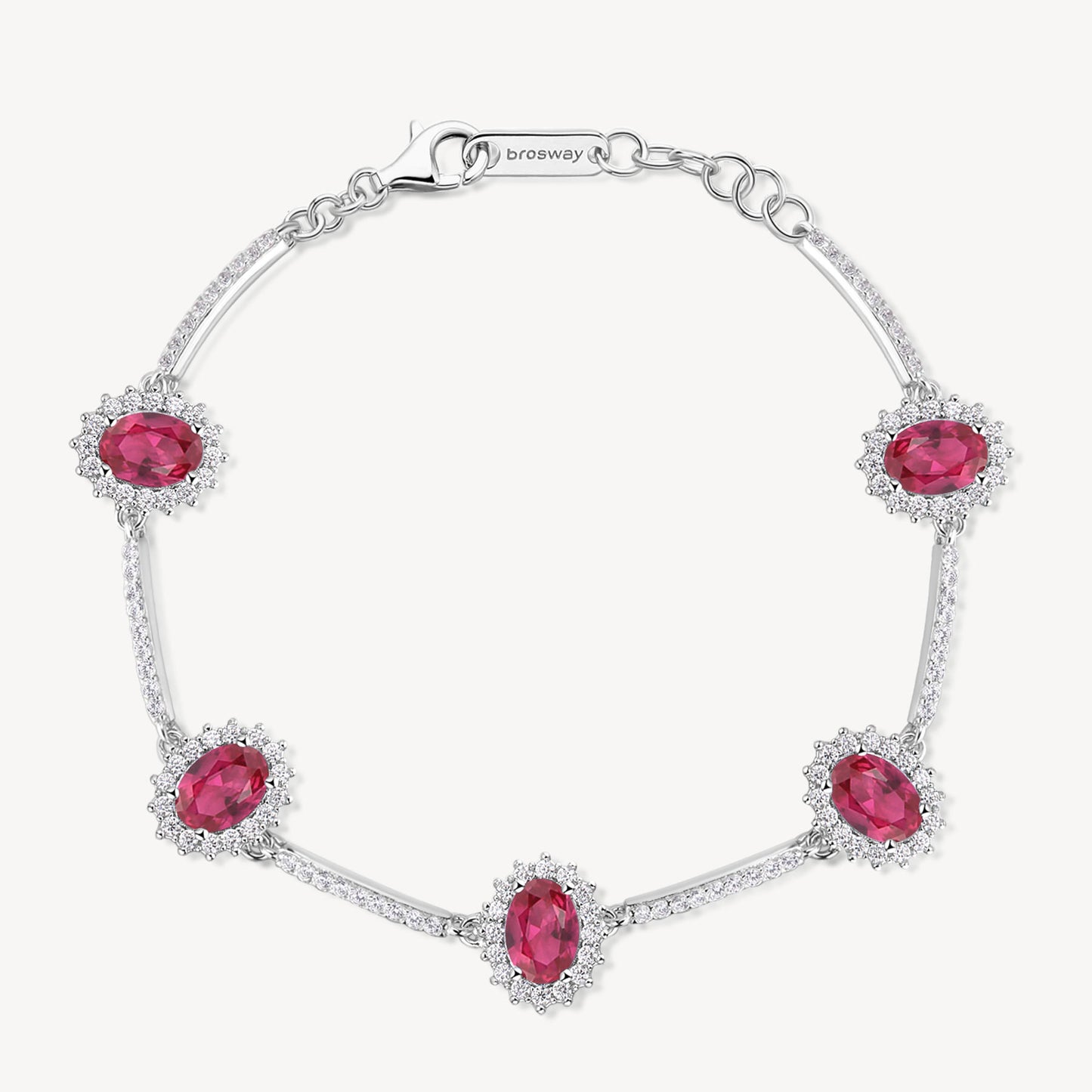 Bracciale Brosway Passion Ruby In Argento Con Zirconi Fucsia