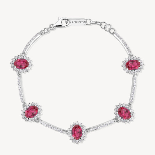 Bracciale Brosway Passion Ruby In Argento Con Zirconi Fucsia