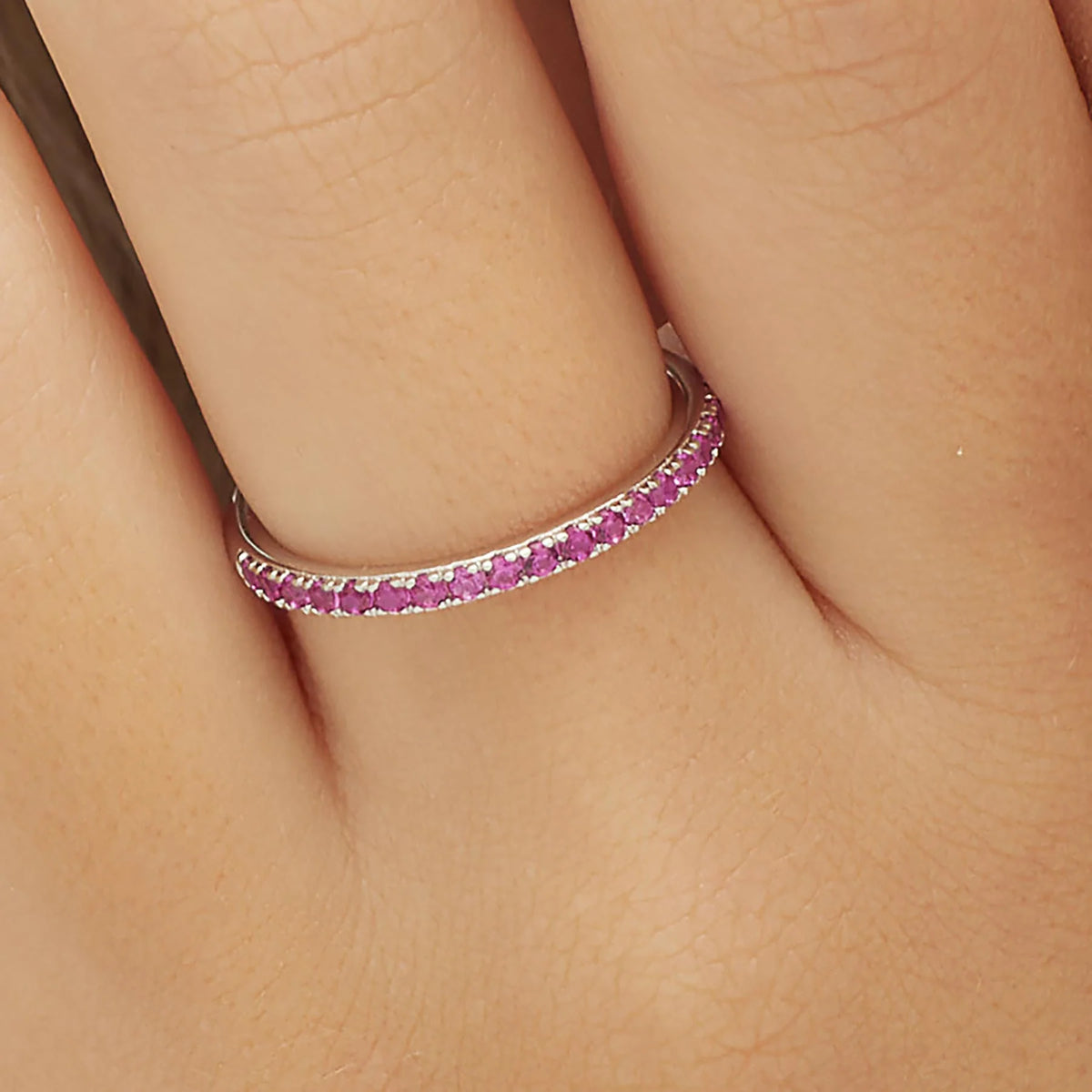 Anello Veretta Brosway Passion Ruby Argento Con Zirconi Fucsia - Misura 14