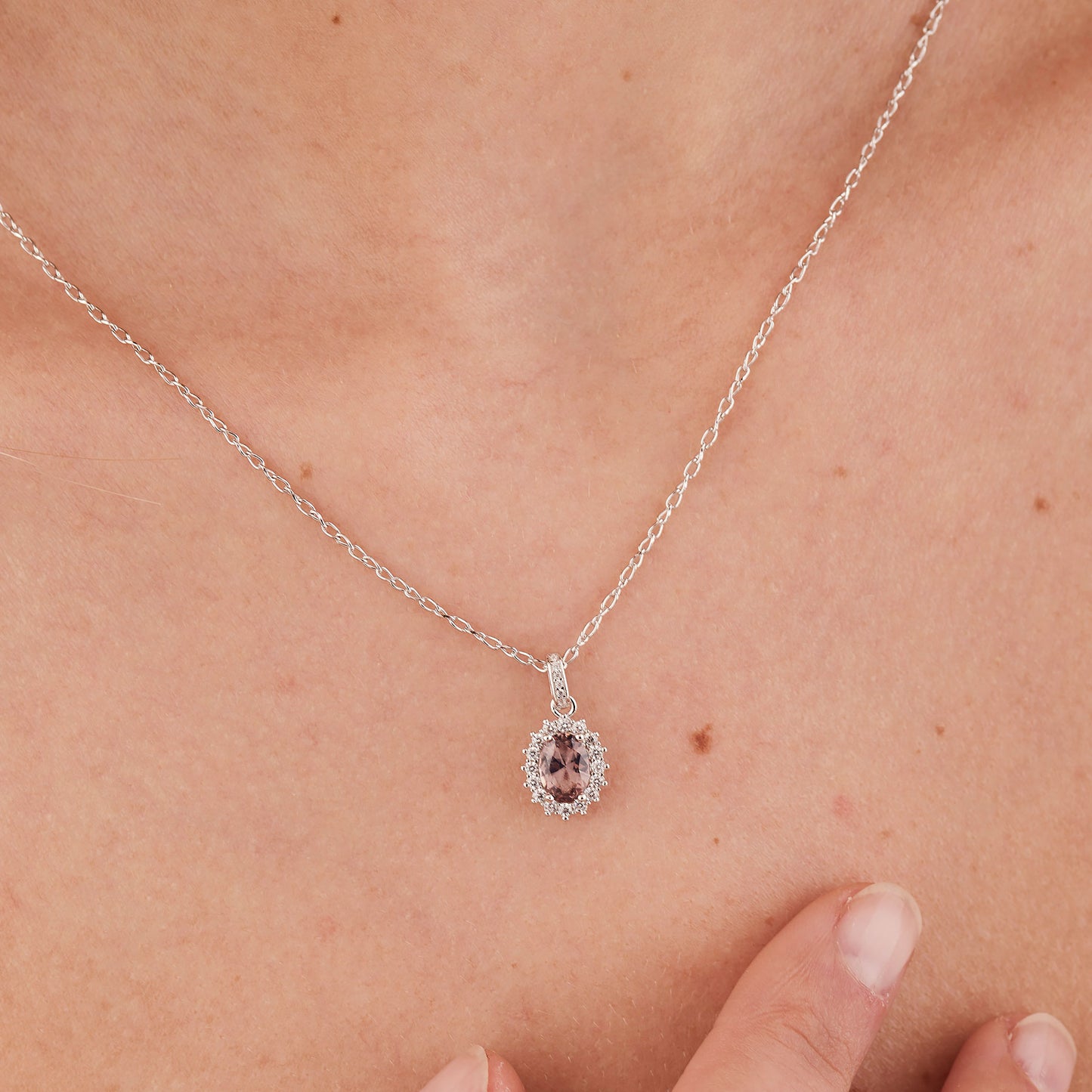Ciondolo Brosway Fancy Argento Rosetta Cubic Zirconia Ovale Vintage Rose Contornato