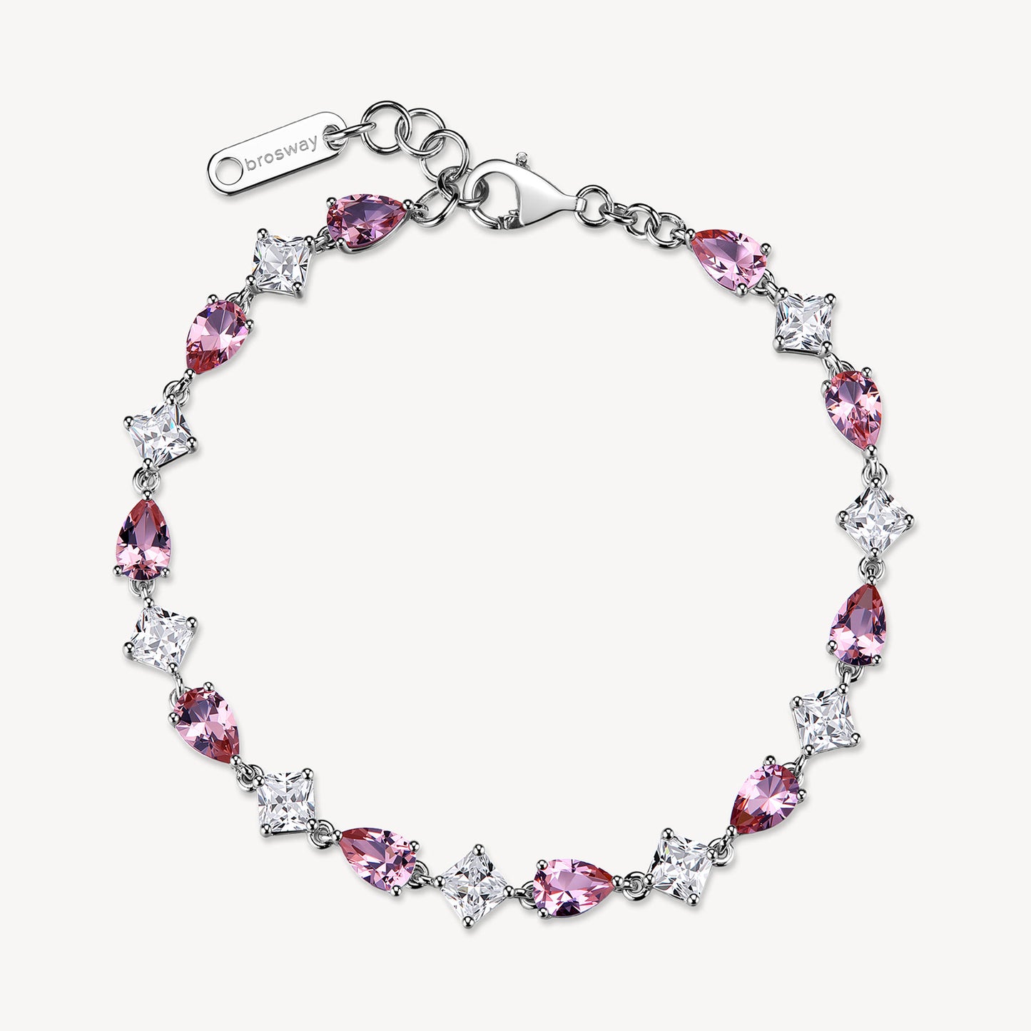 Bracciale Brosway Fancy Argento Cubic Zirconia Rose Alternati
